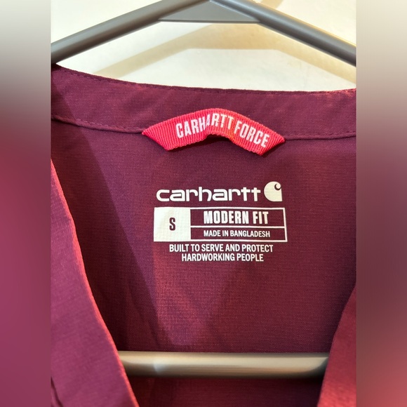 Carhartt Force Scrub Top Women's size Small - Burgundy - Picture 3 of 6